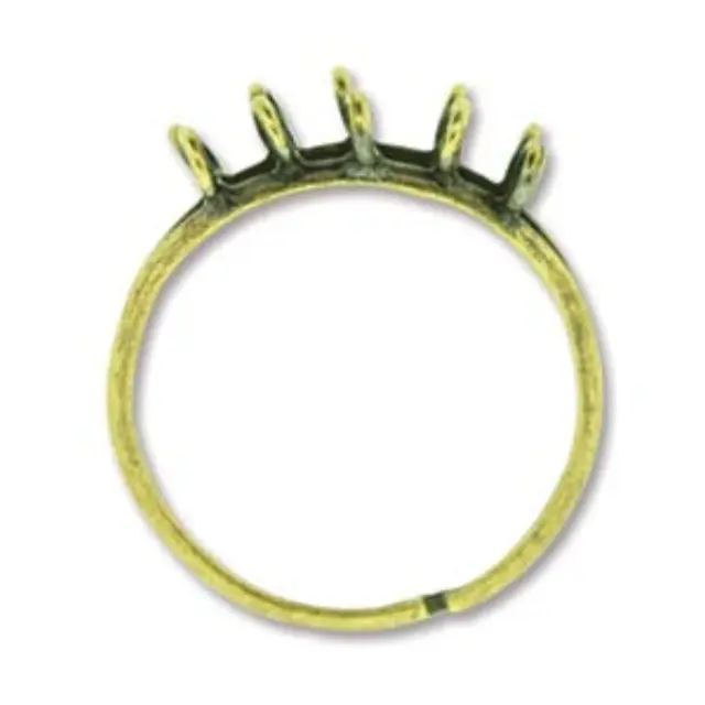 Ρυθμιζόμενο Δαχτυλίδι Antique Brass 10 Loop - 6τεμ
