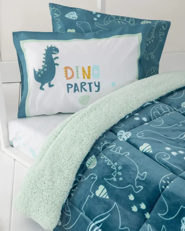 Nima Kids Κουβέρτα/Πάπλωμα Μονό 160x220 - Dino Party Μπλε 2