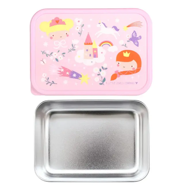 A Little Lovely Company Ανοξείδωτο Δοχείο Φαγητού Lunch Box 900ml - Princesses LBSSPR58 3