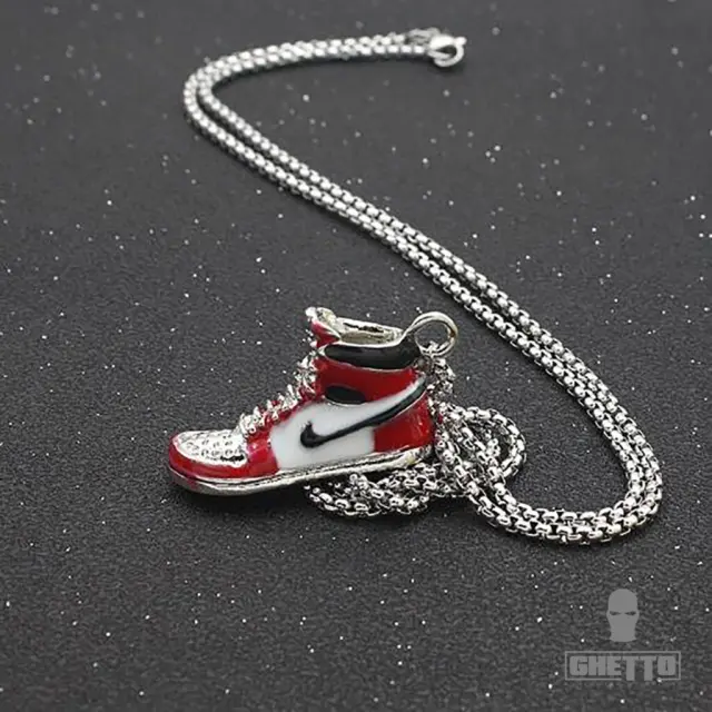 Ghetto Shoe Street Style Hip Hop Pendant Necklace Red