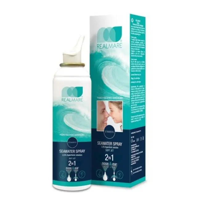 REAL MARE 2 σε 1 Ρινικό και Ωτικό Υπέρτονο Διάλυμα 150ml
