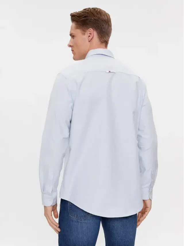 Tommy Hilfiger - Ανδρικό Πουκάμισο Tjm Reg Oxford Regular Fit DM0DM18335-CDN Γαλάζιο - M 3