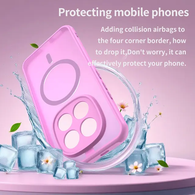 Techsuit® HaloFrost II MagSafe για Xiaomi Redmi Note 15 Pro+ 5G/Poco M8 Pro 5G-Pink 2