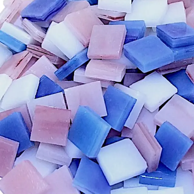 Γυάλινη Ψηφίδα Tiffany Glass 10x10mm - T169 Pastel Mix - 200gr