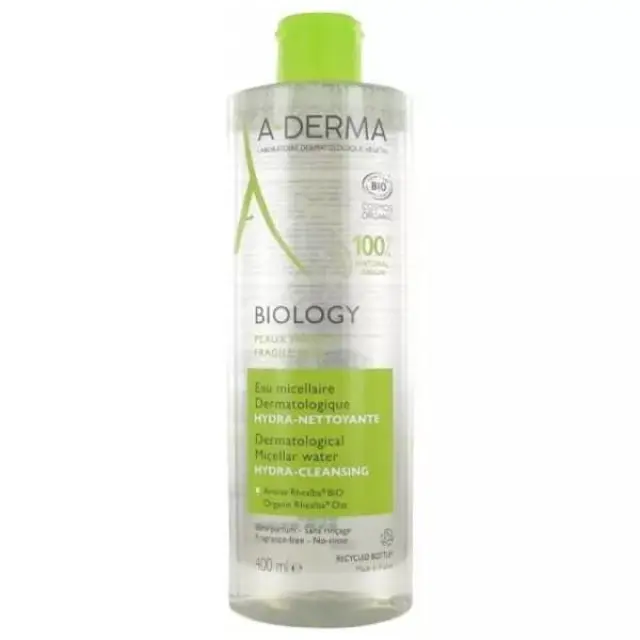 A-Derma Biology Micellar Water Μικυλλιακό Νερό Ντεμακιγιάζ για Εύθραυστη Επιδερμίδα, 400ml