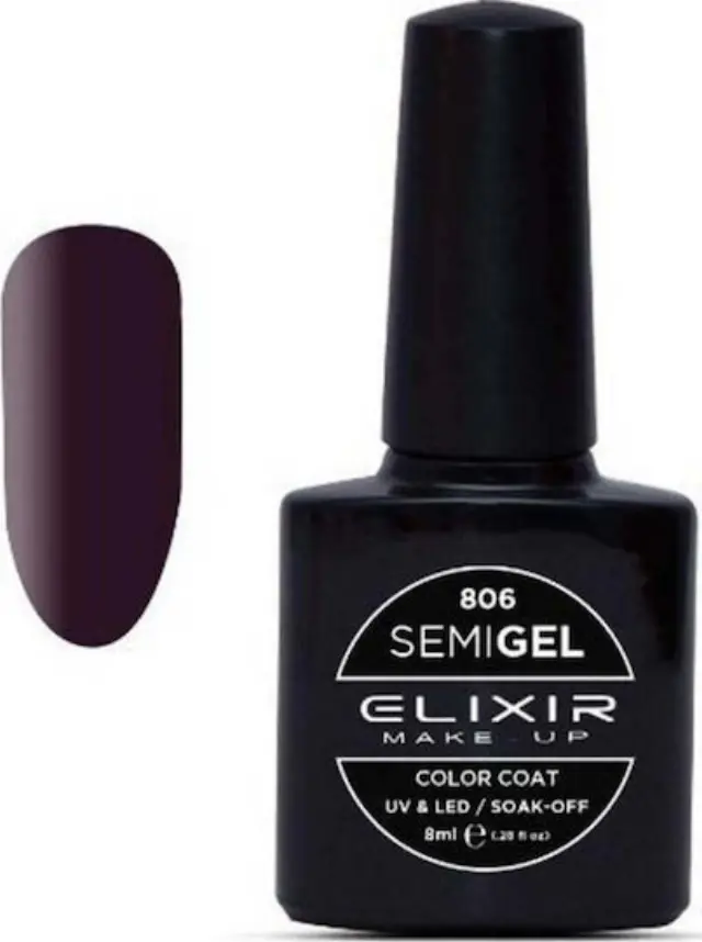 Elixir Ημιμόνιμο Βερνίκι Νυχιών Semi Gel 806 8ml