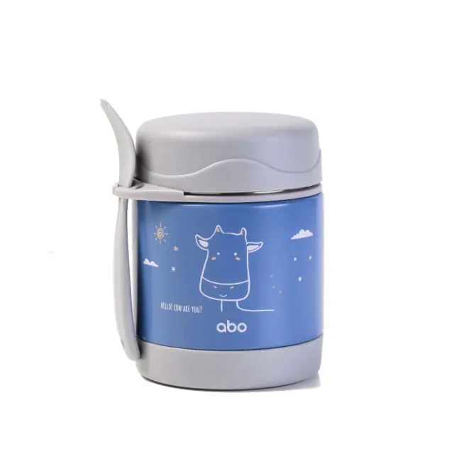 ΑΒΟ Θερμος Φαγητου 300Ml Με Κουταλοπιρουνο Hello! Cow Are You?