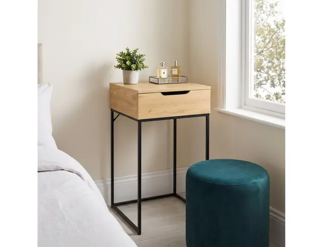 Κονσόλα Abbott Home Deco Factory με αποθηκευτικό χώρο, καθρέπτη και διαστάσεις 45x45x77cm - Aπόχρωση Ξύλου HD6730