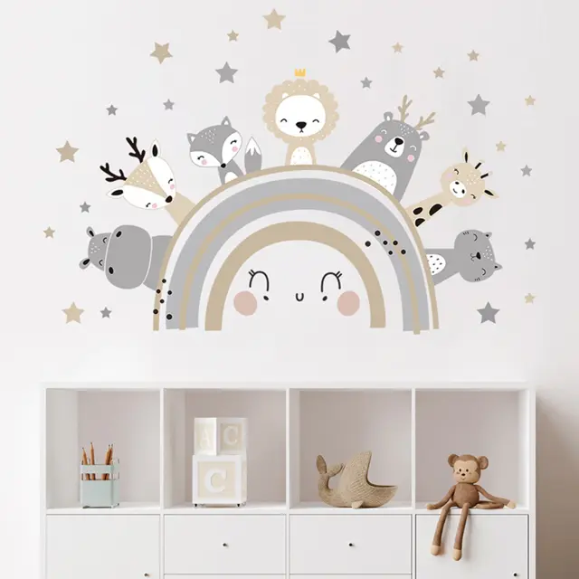 Sipo Cute Animals Αυτοκόλλητα Τοίχου 51x77 εκ. 3