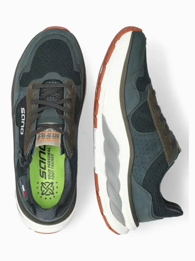 Mephisto/Sano Sneakers Ανδρικό δέρμα/ύφασμα Γκρί SAN/STRIDE STEEL - 46 3