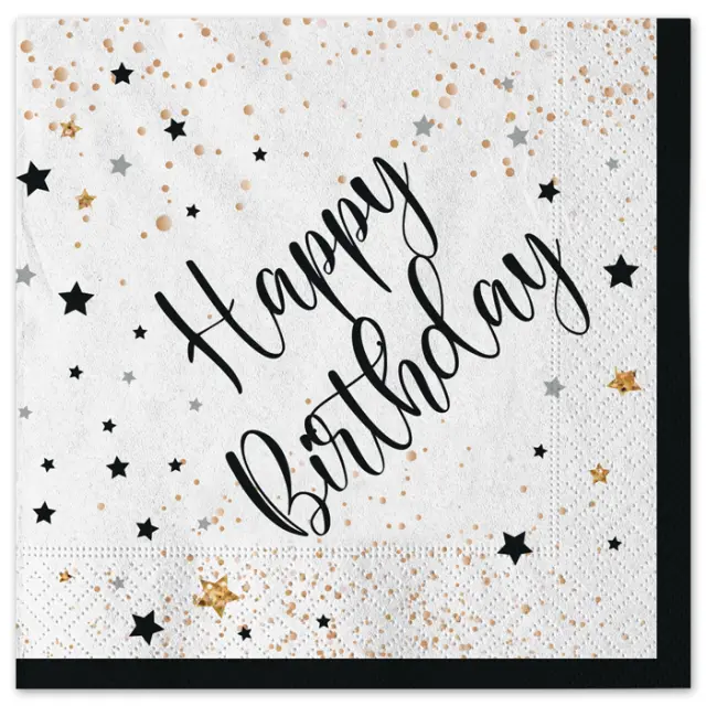 Χαρτοπετσέτες φαγητού 33εκ Happy Birthday / 20 pcs