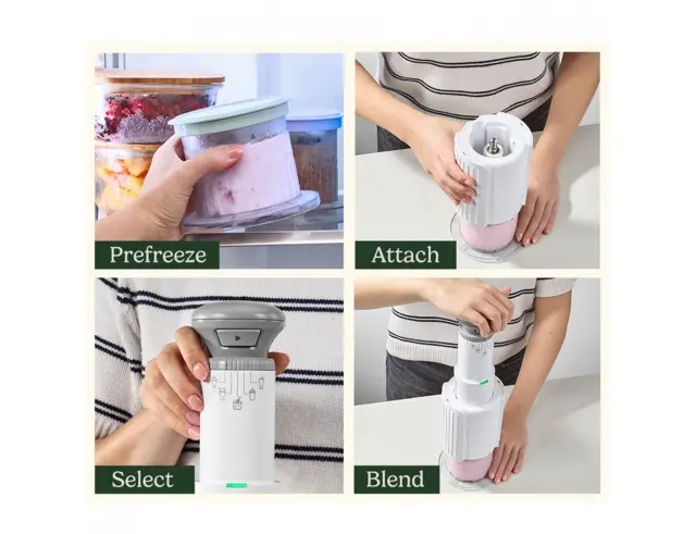 Παγωτομηχανή Cuisinart Freeze Wand COMBO/ICEFD10E με 3 δοχεία, 5 προγράμματα, ισχύ 250W και χωρητικότητα 240ml - ΛευκοCOMBO/ICEFD10E 3