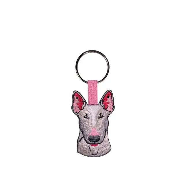 ActionLab Κεντητό Μπρελόκ Bull Terrier Μονόχρωμο 2
