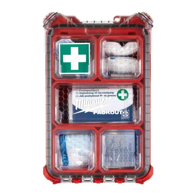 Milwaukee 4932478879 - Φαρμακείο Αυτοκινήτου Κουτί 2.5x5x8cm Με Εξοπλισμό Κατάλληλο για Πρώτες Βοήθειες 2