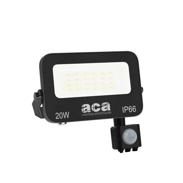 ΠΡΟΒΟΛΕΑΣ LED SMD ΜΑΥΡΟΣ ΜΕ ΑΙΣΘΗΤΗΡΑ 20W 3CCT 2000LM 185-265V RA>80 IP66 / N20CCTS