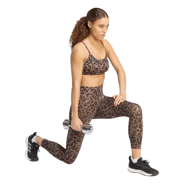 adidas Performance Women's Optime Essentials Allover Leopard Print 7/8 Tight Καφέ KZ2520 (adidas Performance) 3