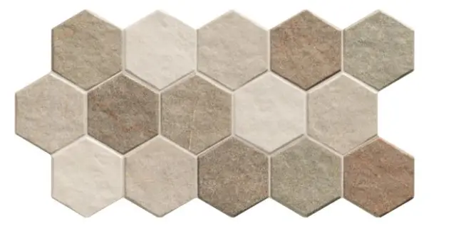 Πλακάκι Τοίχου KARAG HEX Stonehenge EARTH 26.5X51