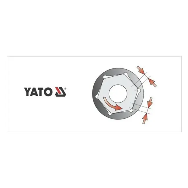 Yato Καρυδάκι Εξάγωνο 1/2" 19mm YT-1212 2