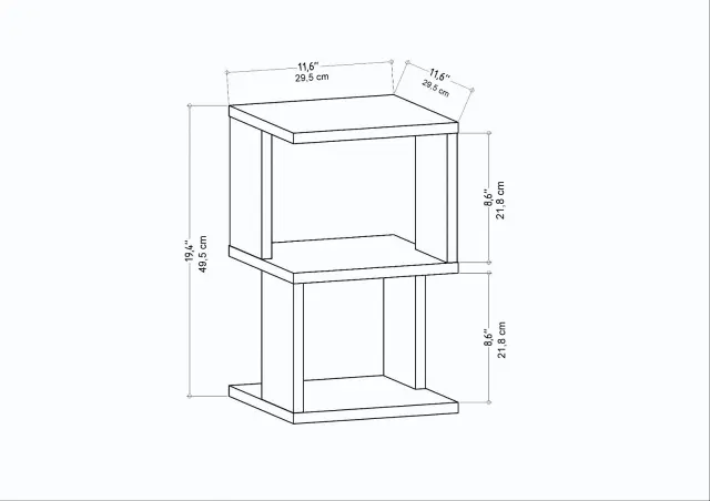 Κομοδίνο CLOTRE Δρυς 2
