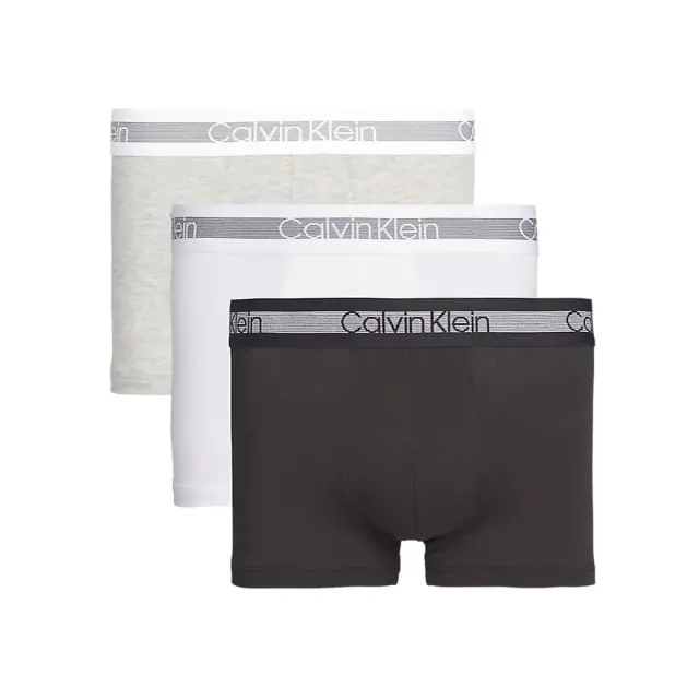 Calvin Klein Ανδρικό Boxer Cooling Trunk - Τριπλό Πακέτο, Χρώμα Μαύρο/Λευκό/Γκρι Heather