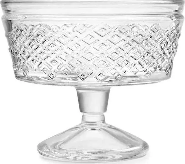Royal Leerdam Σετ 2 Μπολ Παγωτού Γυάλινα Diamond Sweet Temptations 10x8cm 250ml Διάφανα