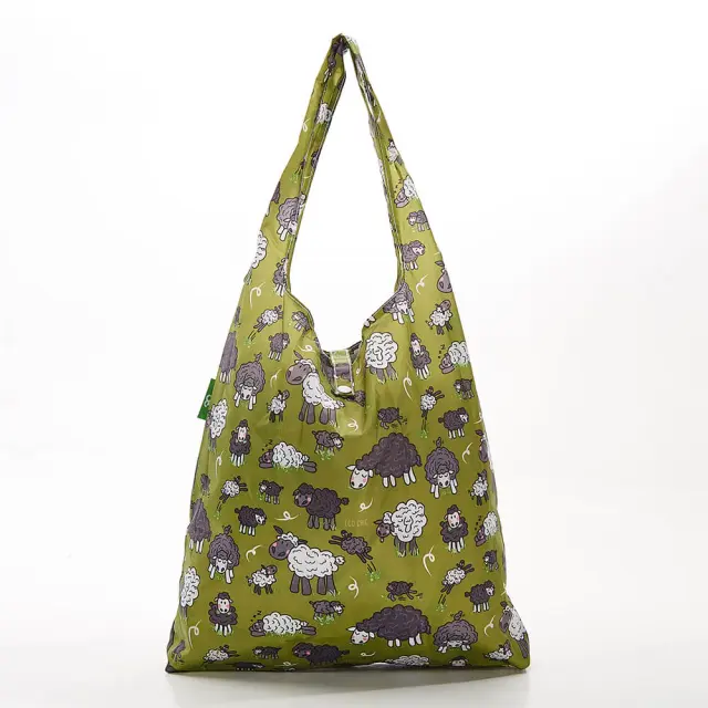 Eco Chic Recycled Shopping Bag / Επαναχρησιμοποιούμενη Τσάντα για Ψώνια (6 σχέδια) Sheep 3
