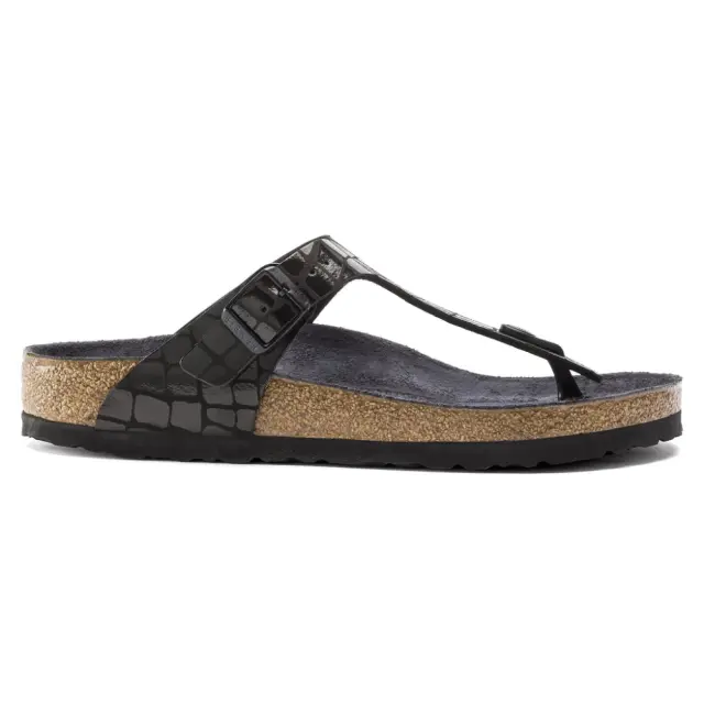 Birkenstock Σαγιονάρες Γυναικείο Birko-Flor(ανθεκτικό υλικό της Birkenstock-επιτρέπει την επαφή με το νερό) Μαύρο BIR/GIZEH GATOR 1016420 BLACK - 35