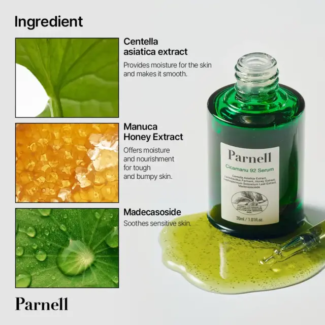 Parnell Cicamanu 92 Serum Ορός Προσώπου Επανόρθωσης & Καταπράυνσης , 30 ml 3