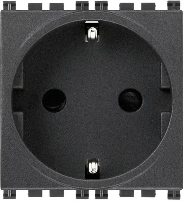 2P+E 16A German SICURY outlet grey