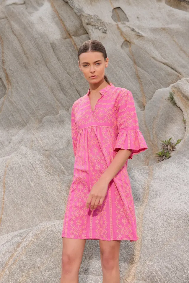 B320 - Violete - BEACHWEAR EMBROIDERY ORANGE 2