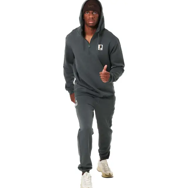 Body Action Men's Half-Zip Hooded Sweatshirt Λαδί 063512-07A (Body Action) 3