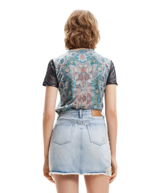 Desigual - Γυναικείο T-shirt Filipa 23SWTKBA-5000 Γαλάζιο 3