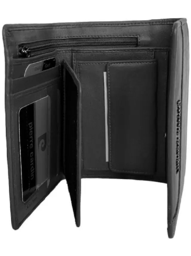 Γυναικείο Δερμάτινο Πορτοφόλι Pierre Cardin 6334 TILAK131 Μαύρο – RFID Προστασία, Κούμπωμα & Πλούσια Οργάνωση Μαύρο 2