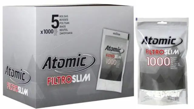 Atomic Φιλτράκια Σακουλάκι - 6mm Slim 1000 - 5τεμ.