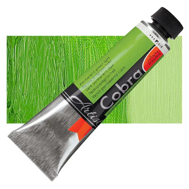 Λάδι Νερού Talens Cobra - 618 Permanent Green Light - 40ml