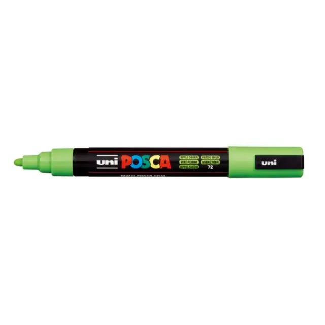 Μαρκαδόρος Σχεδίου Uni Posca PC-5M Medium με πάχος μύτης 1.8-2.5mm - Apple GreenPC-5M(E) - ΠPAΣ-MHΛO