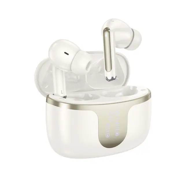 EQ10 In-ear Bluetooth Handsfree Ακουστικά με Θήκη Φόρτισης Λευκά