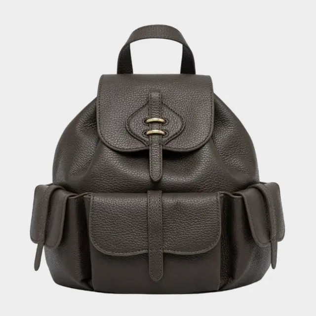 Coccinelle - Γυναικεία τσάντα Πλάτης Mavery Pocket E1VGK140101-W25 Γκρι/Καφέ