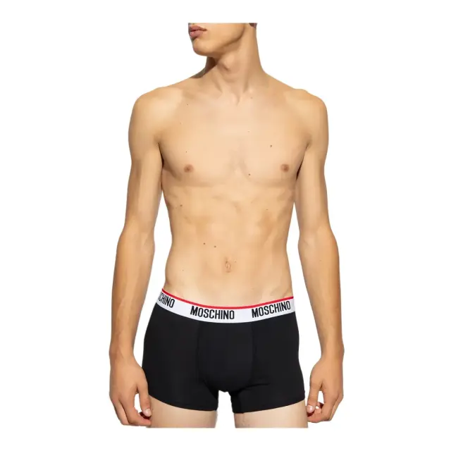 Moschino Ανδρικό Boxer Logo Trim - Τριπλό Πακέτο, Χρώμα Μαύρο-Λευκό-Γκρι - XL 2