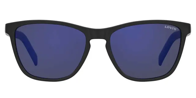 Levi’s Men’s Sunglasses with Black Frame and Gray Lens Blue Mirror LV5027/S 807/XT 2