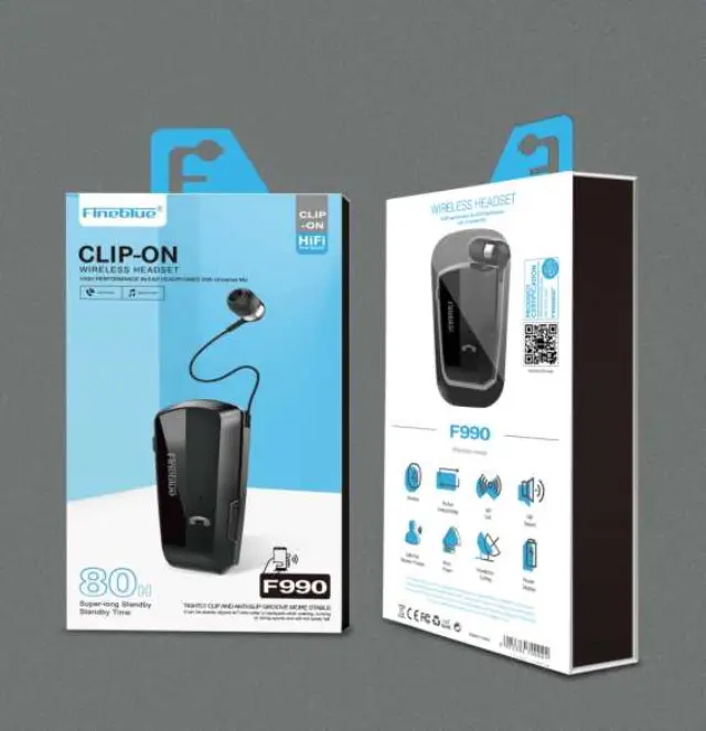 Ασύρματo ακουστικό Bluetooth - F990 - Fineblue - 701090 - Black