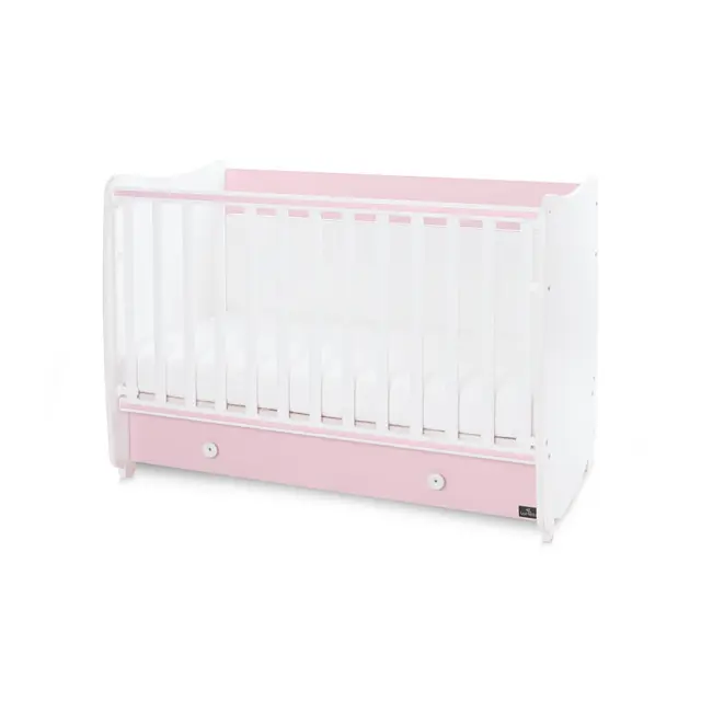 Lorelli Πολυμορφική κούνια - κρεβάτι "Dream" 60/120 White - Orchid pink Ροζ