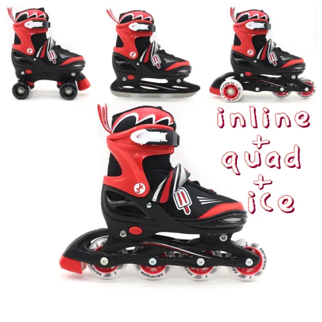 Αυξομειούμενα Inline/Roller Skates/Παγοπέδιλα, 3 σε 1, Αθλοπαιδιά για Αγόρια - 30-33