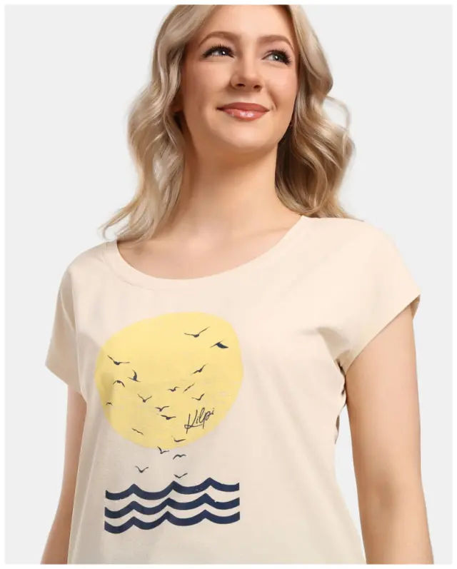 Γυναικείο T-shirt Πεζοπορίας Kilpi Arony-W Beige Quick Dry - 1L0304KI-BEG - 46-3XL 3