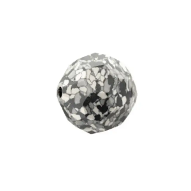 Swarovski 5000 Faceted Round Marbled Black 8mm - 4τεμ