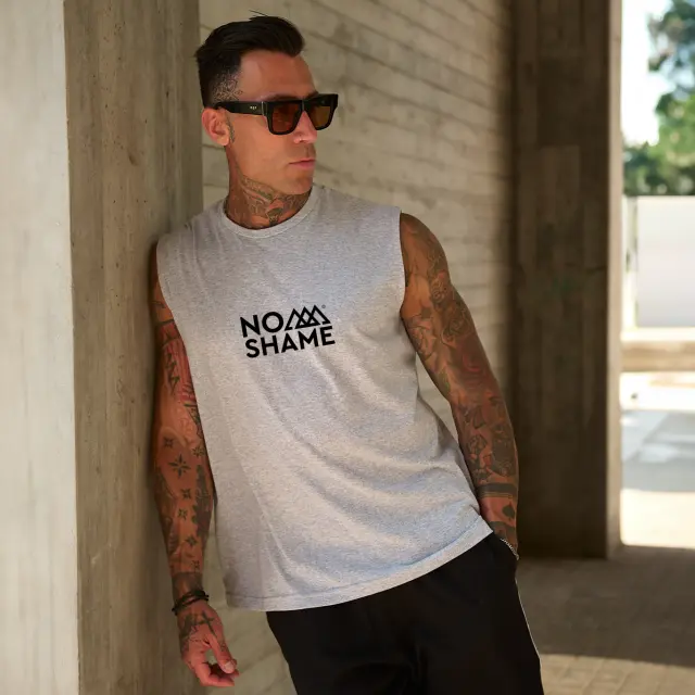Αμάνικο Noshame® Γκρί Μελανζέ - 182406 - XXL