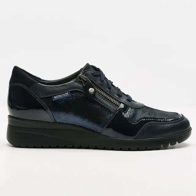 Mephisto Sneakers Γυναικείο δέρμα/δέρμα λουστρίνι Μπλέ MEP/IASMINA NAVY