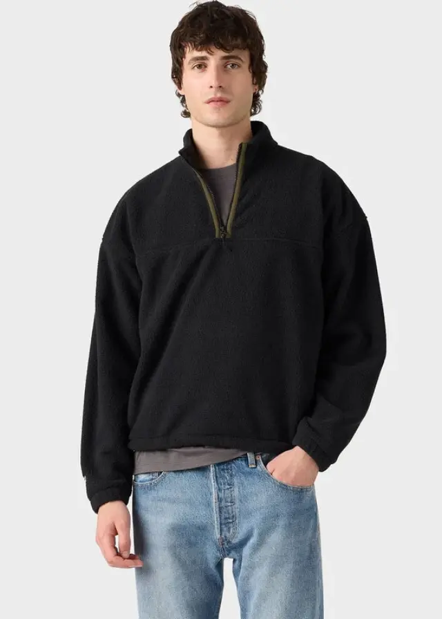 REDWOOD HALF ZIP BLACKS - REDWOOD HALF ZIP JET BLACK Jet Black