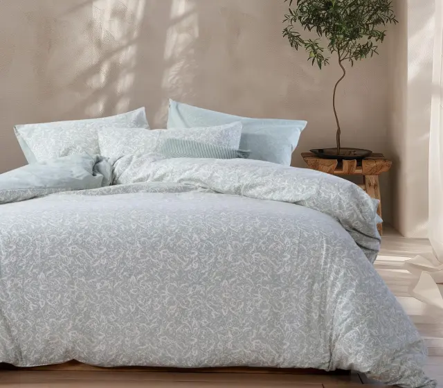 ΣΕΤ ΣΕΝΤΟΝΙΑ ΦΑΝΕΛΕΝΙΑ KING SIZE SORIAL 270X260 NEF-NEF HOMEWARE MINT