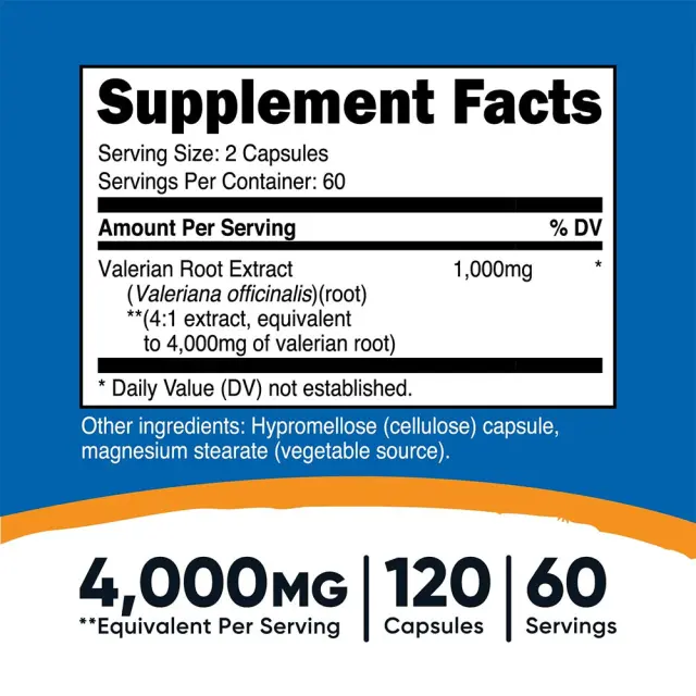 Nutricost Valerian Root 4,000 mg 2